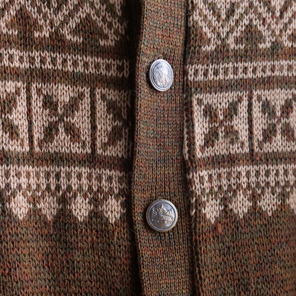 Great 50s/60s Jerrold brown wool cardigan - Picture 7 of 10